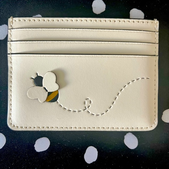 NWT Kate Spade ♠️ Leather Card Wallet 🐝 - Picture 5 of 6